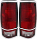 1982-1993 GMC Sonoma Tail Light Driver Left and Passenger Right Side Chrome Trim With Chrome Bezel