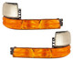 1994-1995 Dodge Caravan Corner Light Driver Left and Passenger Right Side With Headlights Bezel, Without Black Trim