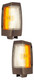 1990-1997 Nissan D21 Corner Light Driver Left and Passenger Right Side Black Trim