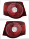 2008-2010 Volkswagen Jetta Tail Light Driver Left and Passenger Right Side