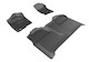2007-2013 Chevrolet Sierra 1500 Crew Cab Floor Mats Liners Front and Rear Row Kagu Black