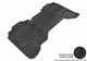 2007-2013 Chevrolet Silverado 1500 Extended Cab Floor Mats Liners Rear Row Classic Black