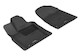 2012-2021 Dodge Durango Floor Mats Liners Front Row Kagu Black 2 Posts on front passenger's floor