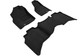 2012-2018 Dodge Ram 2500 Crew Cab Floor Mats Liners Front and Rear Row Elegant Black