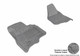 2011-2012 Ford F-350 Super Cab/ Supercrew Floor Mats Liners Front Row Classic Gray