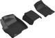 2019-2022 Chevrolet Silverado 1500 Double/Crew Cab bench seat Floor Mats Liners Front Row Kagu Black 6 Seat