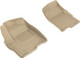 2019-2022 Chevrolet Silverado 1500 Double/Crew Cab Floor Mats Liners Front Row Kagu Tan w/ bucket seat