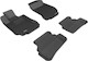 2008-2014 Mercedes-Benz C-Class Sedan W204 Floor Mats Liners Front and Rear Row Kagu Black