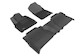 2012-2013 Toyota Tundra Double Cab Floor Mats Liners Front and Rear Row Kagu Black