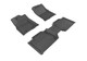 2016-2017 Toyota Tacoma Access Cab Floor Mats Liners Front and Rear Row Kagu Black w/o retentsion at passenger side