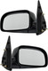 2007-2008/2010-2012 Hyundai Santa Fe Side View Door Mirror , Power Glass , Heated , Paintable - Driver and Passenger Side