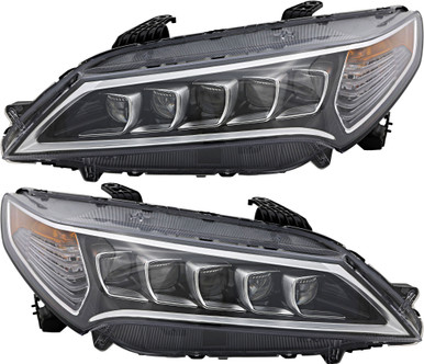 2015-2017 Acura TLX Headlights Driver Left and Passenger Right Side LED