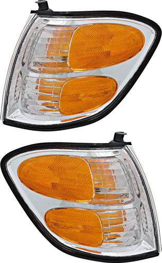 Corner Light Set For 2001-2004 Toyota Sequoia & Tundra - Driver & Passenger Side, With Bulbs