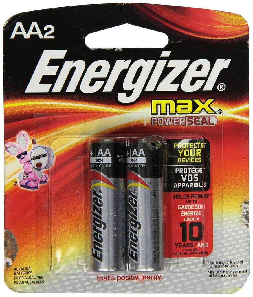 Pilas alcalinas Energizer max e91bp-2 aa (paquete de 2)