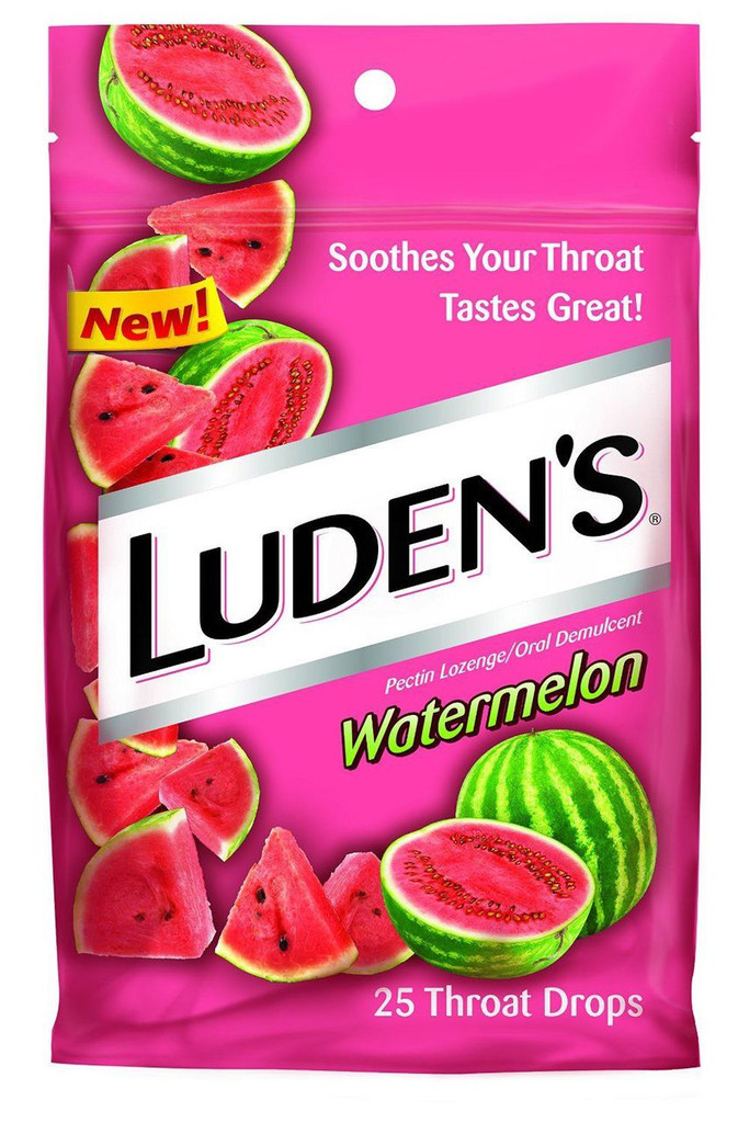 Ludens Throat Drops, Watermelon, 25 Count