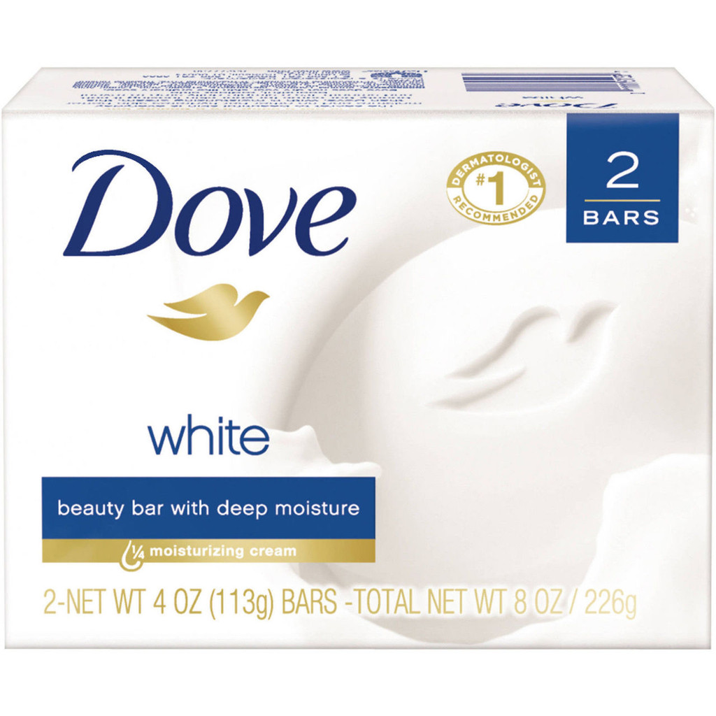 Dove White Beauty Bar, Deep moisturizing 2 X 4.25 OZ