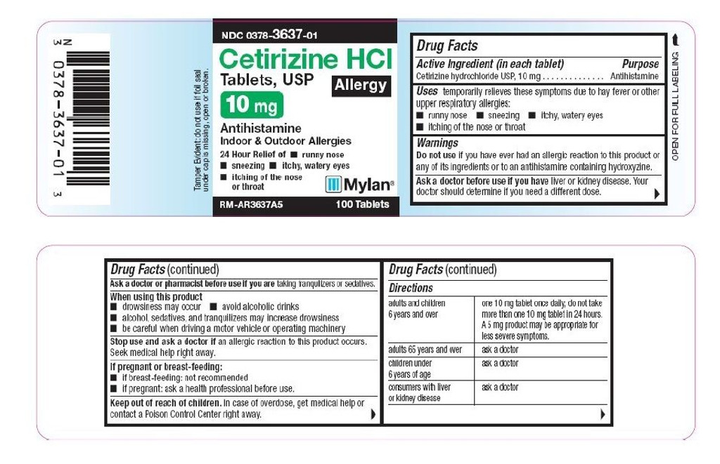 MyLan Cloridrato de cetirizina revestido por película de 10 mg comprimido de 100 ct