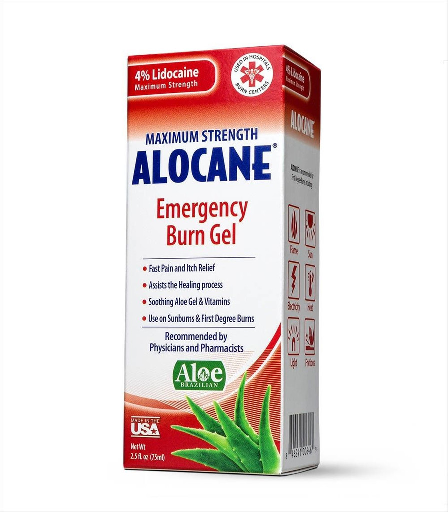 Alocane Maximum Strength Strengt Emergency Burn Gel 2.5 oz