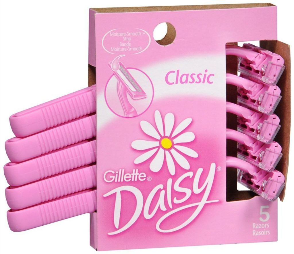 Gillette Daisy Classic engangshøvel - 5 teller fuktighetsglatte strimler