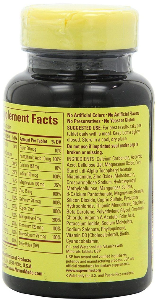 Nature Made Multi For Him Vitamin and Minera, No Iron, 90 Tablets