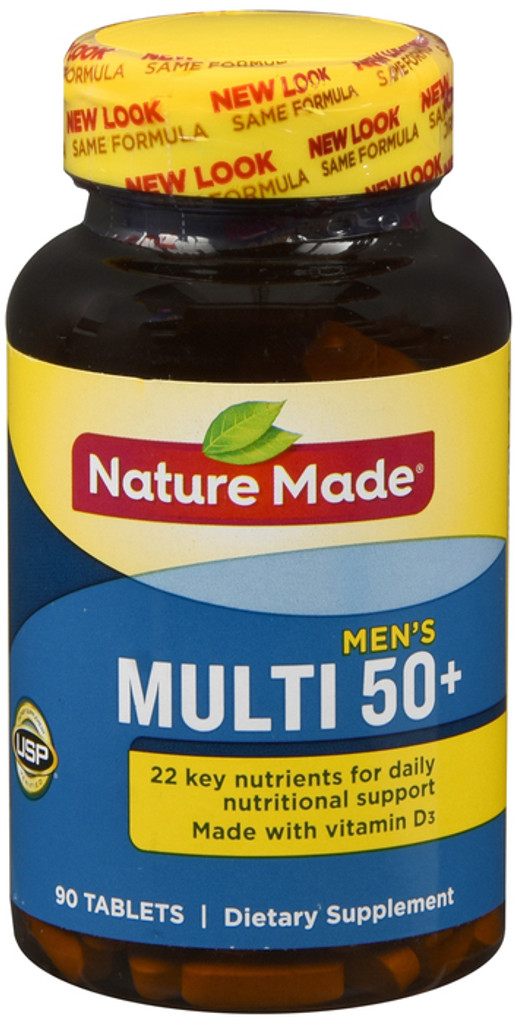 Nature Made Multi para ele 50+ 90 comprimidos