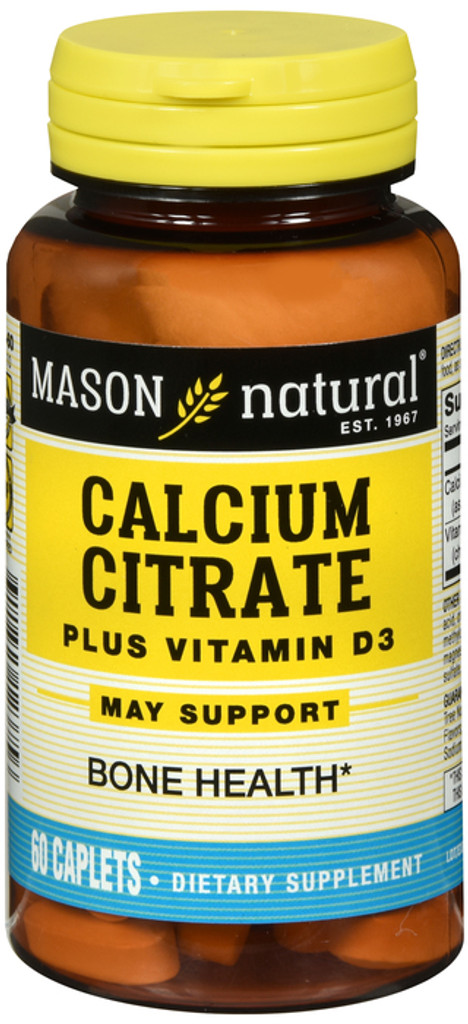 Mason Natural Calcium Citrate w/ Vitamin D3 315mg 100 Count