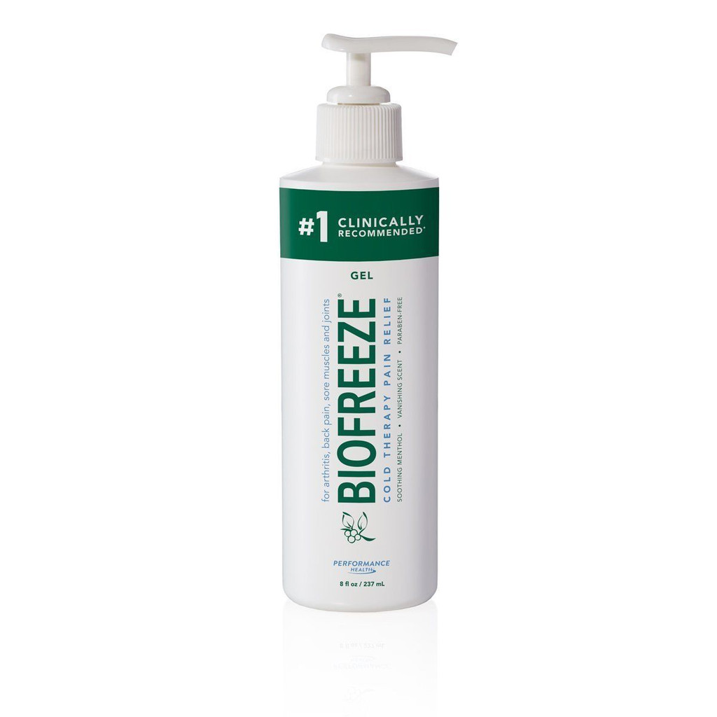 Gel anti-douleur Biofreeze, flacon pompe de 8 oz. Arthrite musculaire et maux de dos