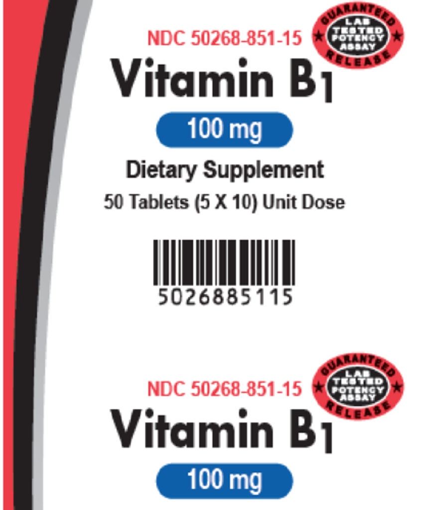 AvKARE B1-vitamiini-tiamiini 100 mg 10x5 UD 50 tablettia