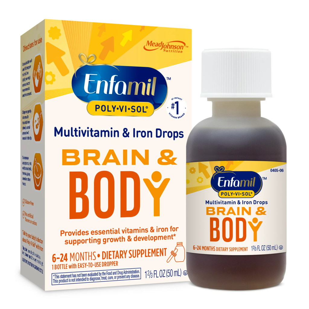 Enfamil Poly-Vi-Sol avec supplément multivitaminé liquide de fer pour nourrissons 50 ml