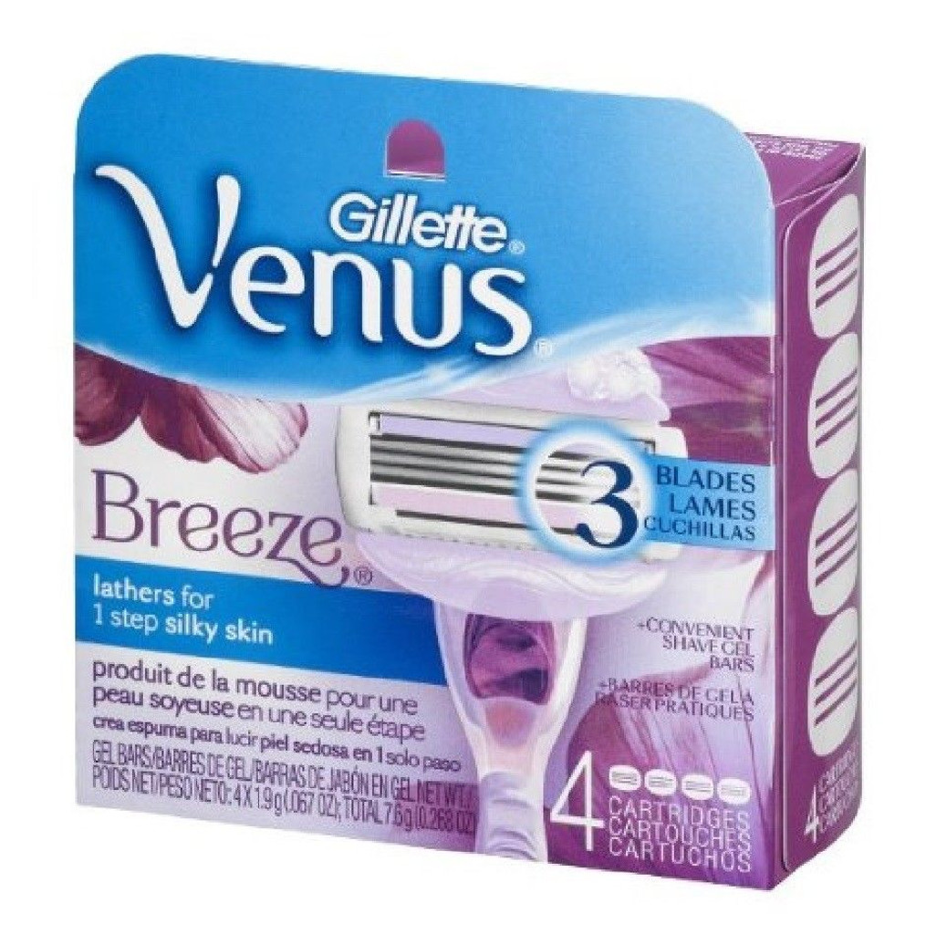 Gillette Venus Breeze Razor Cartridges 4 Counts