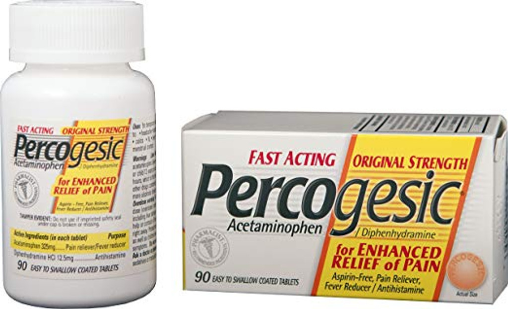 Percogesic AspirinFree Pain Reliever/Fever Reducer, Original, Easy to