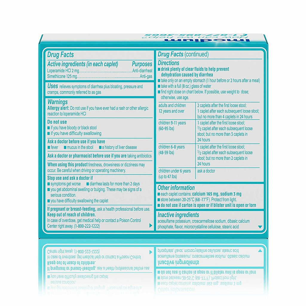 Imodium MultiSymptom Gas Relief & Diarrhea Cap, 12CO