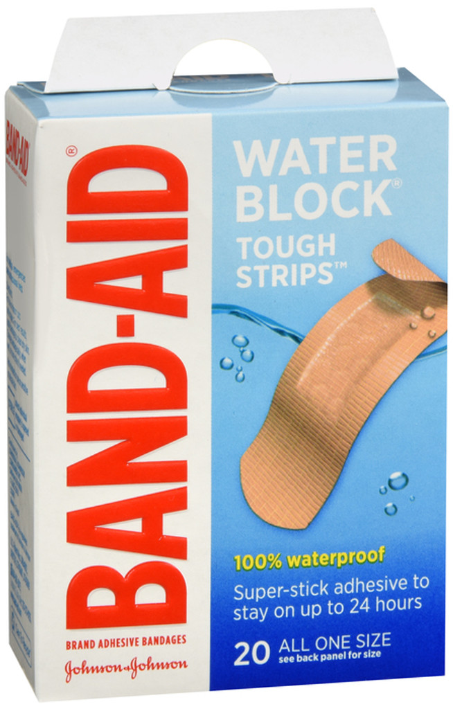 Band-Aid Tough-Strips wasserfeste Klebeverbände, 20 Stück