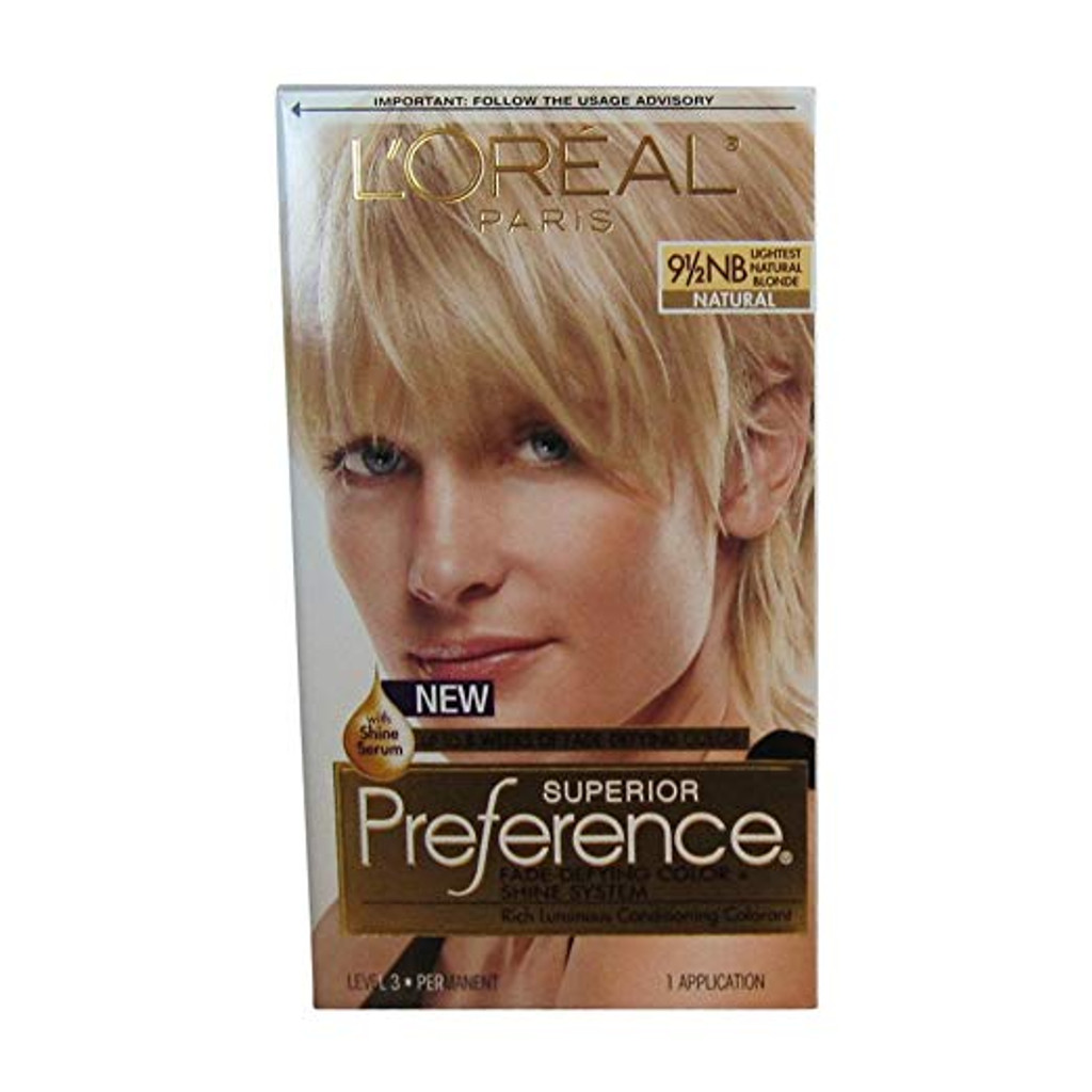 Pref_Haircol_9.5nb_Size_1ct_L'Oreal_Preference_Hair_Color_Lightest_Tatural_Blonde_#9.5nb_1