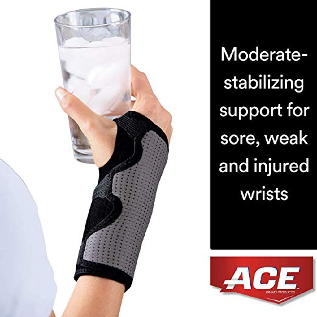 ACE Splint Wrist Brace, Reversible, One Size Adjustable, America's Most  Trusted Brand of Braces and Supports, Money Back Satisfaction Guarantee