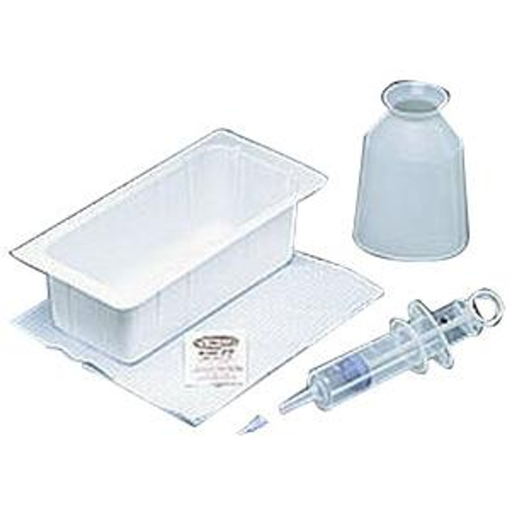 Bard Piston Irrigation Syringe and Tray with Graduated Flask, Peelback Lid, 70cc Syringe