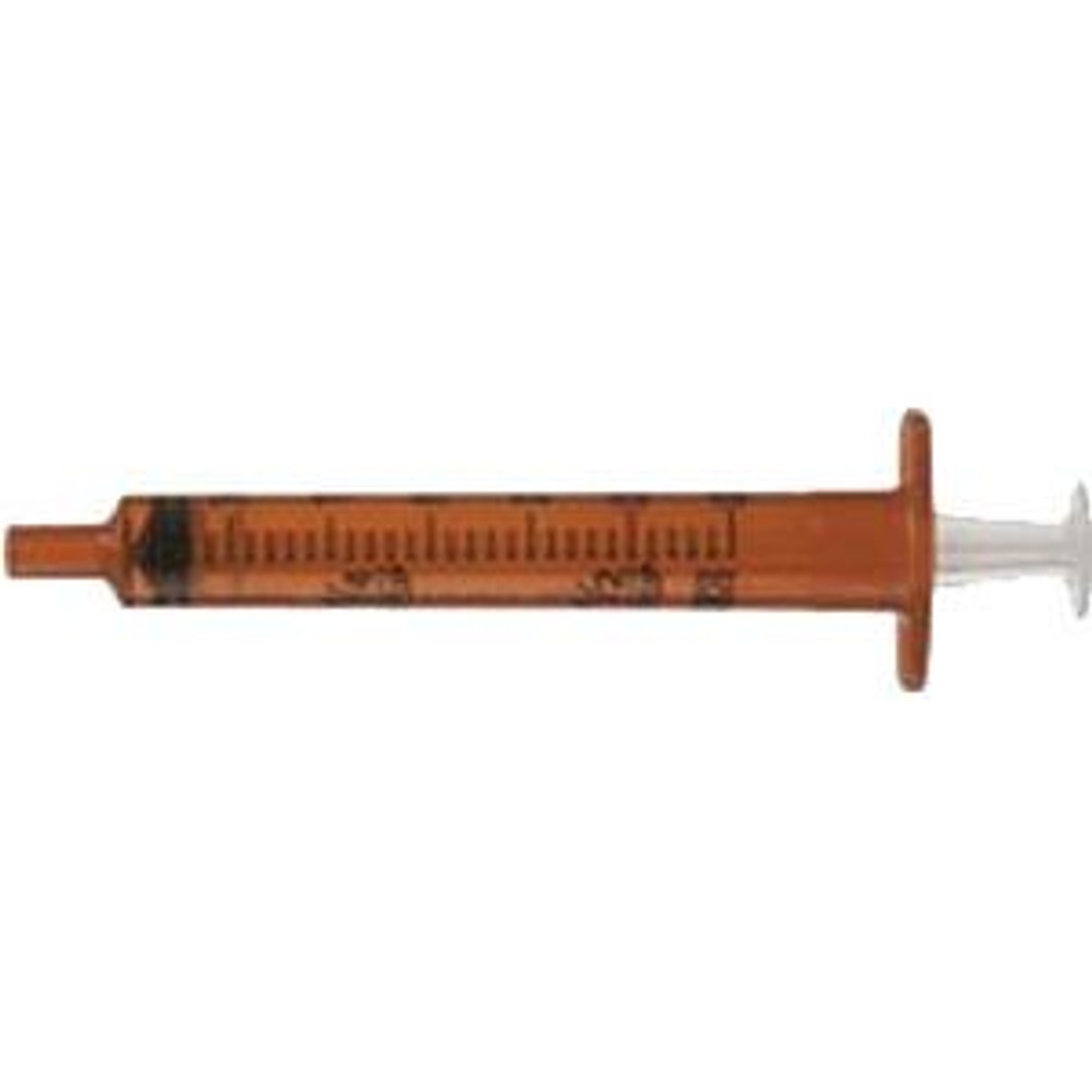 BD Oral Syringe with Tip Cap, 1mL, Amber, Latex-Free