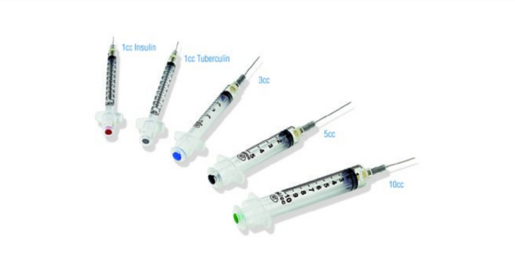 Insuliiniruisku neulalla VanishPoint 1 ml 29 Gauge 1/2 tuuman kiinnitetty neula sisäänvedettävä neula