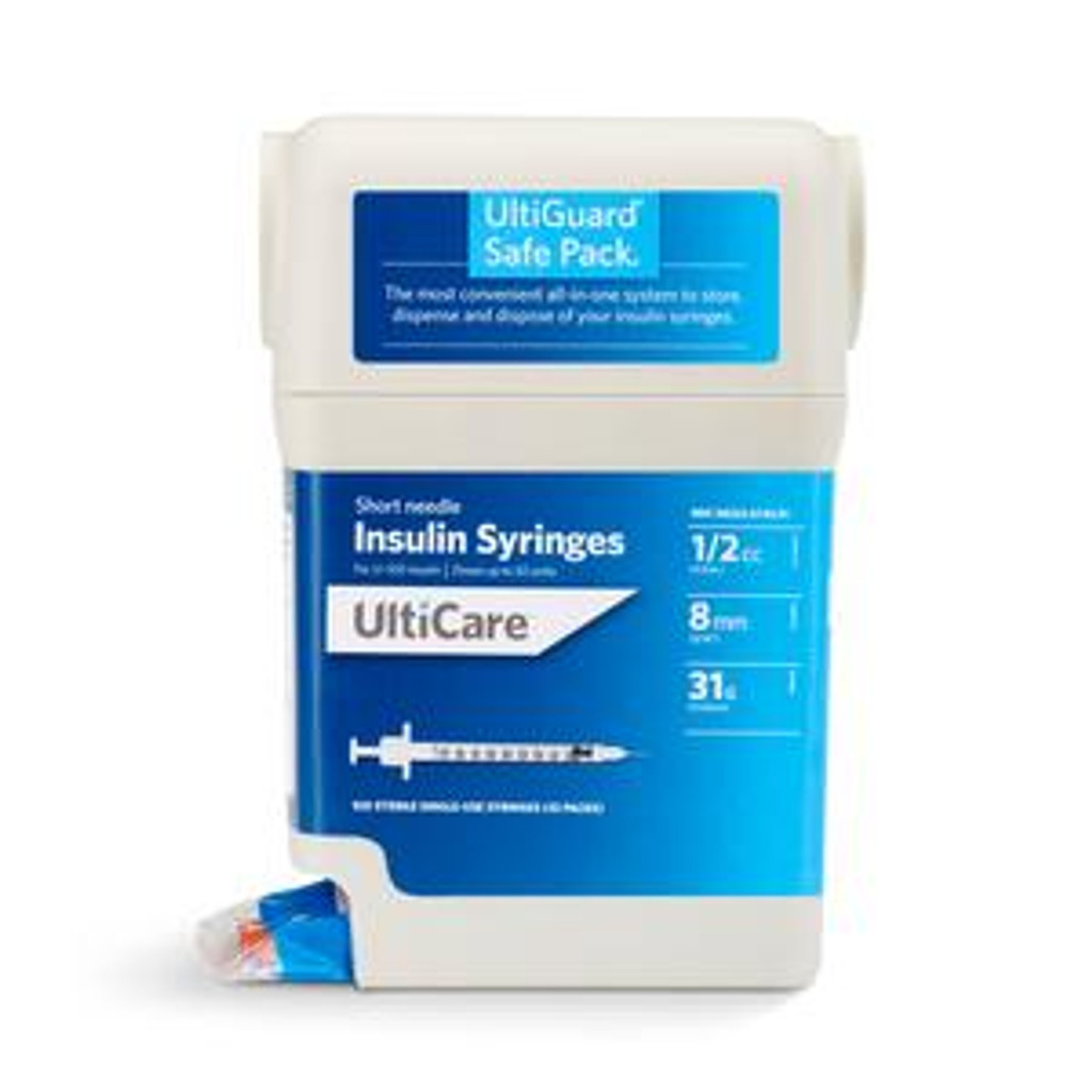 Ultimed UltiCare® Syringe 31G x 1/3" L 1/2cc Volume, Disposal, Latex-Free