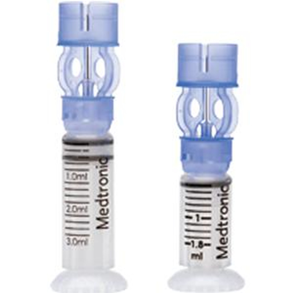 Réservoir de pompe Medtronic paradigm® 1-4/5 ml, connexion paradigm®, système Luer Lock traditionnel, membrane en silicone, pour pompes à insuline série 5