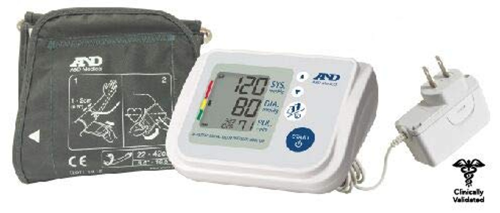 A&D Medical Premium Upper Arm Blood Pressure Monitor with Wide Range Cuff for Multiple Users (UA-767FAC)
