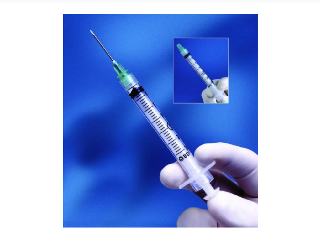 Integra Syringe with Hypodermic Needle 3 mL 25 Gauge 5/8 Inch Detachable Needle Retractable Needle Box of 100