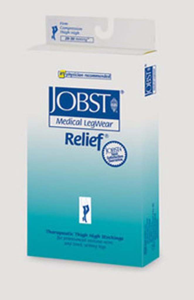 Jobst Relief 20-30 mmHg Cuisses à bout fermé avec bande supérieure en silicone 