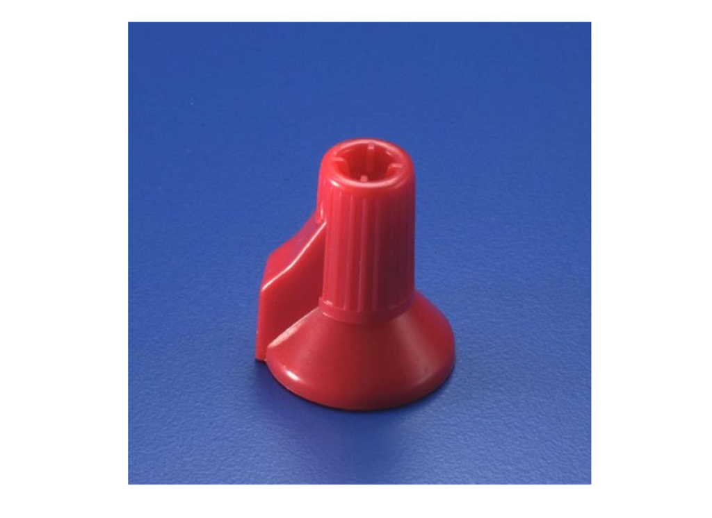 Dispositif de protection des aiguilles Point-Lok, non stérile, rouge, sachet en plastique de 100