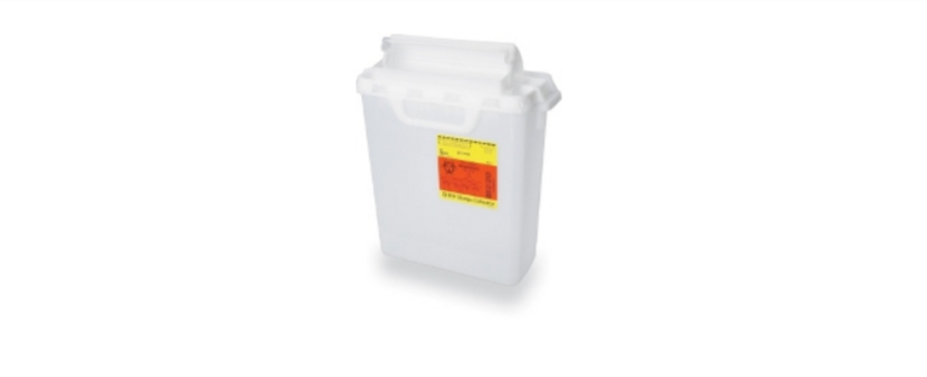 BD Multi-purpose Sharps Container 1-Piece 12H X 13.5W X 6D Inch 2 Gallon Translucent Base Horizontal Entry Lid