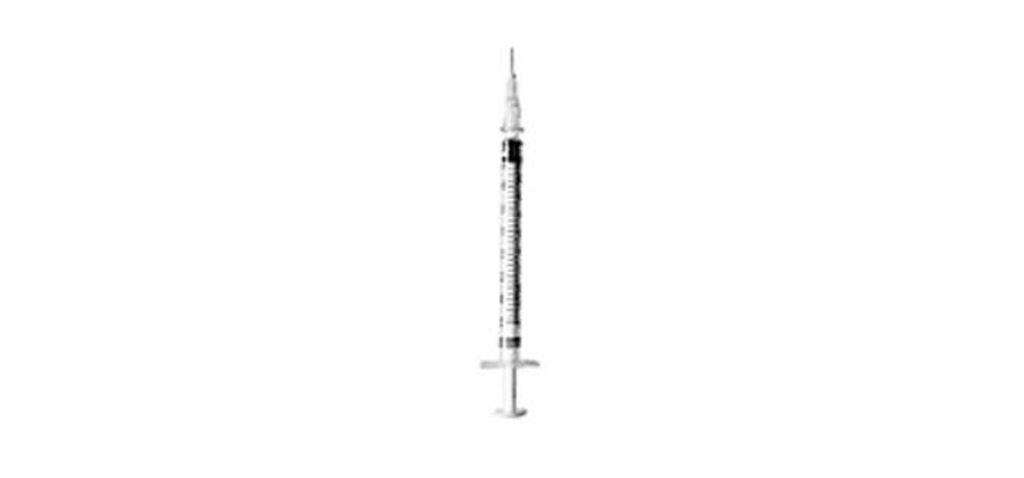 Seringa de insulina VanishPoint com agulha 1 mL 30 Gauge Agulha anexada de 5/16 polegadas Caixa de agulha retrátil com 100