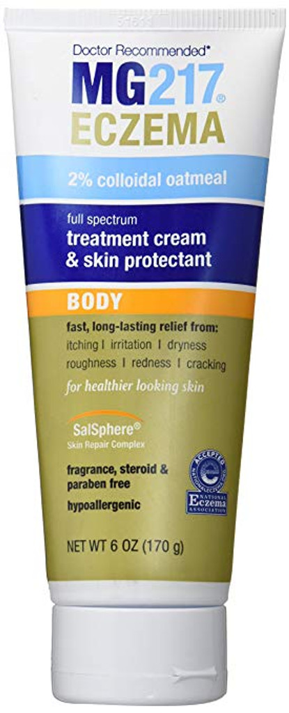 MG217 Eczema Body Cream with 2% Colloidal Oatmeal, 6 Ounce - for eczema, rash and dermatitis
