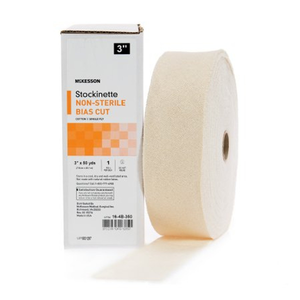 Bias Cut Stockinette McKesson Cotton 3 Inch X 50 Yard Size 3 Beige NonSterile
