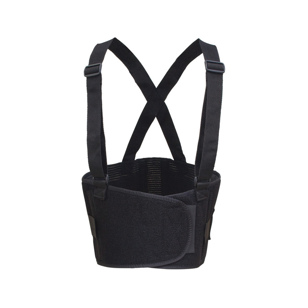 Support dorsal ultra lift Body Sport avec bretelles, noir, 2x-large (taille 54" - 65"), 9" de large, sans latex
