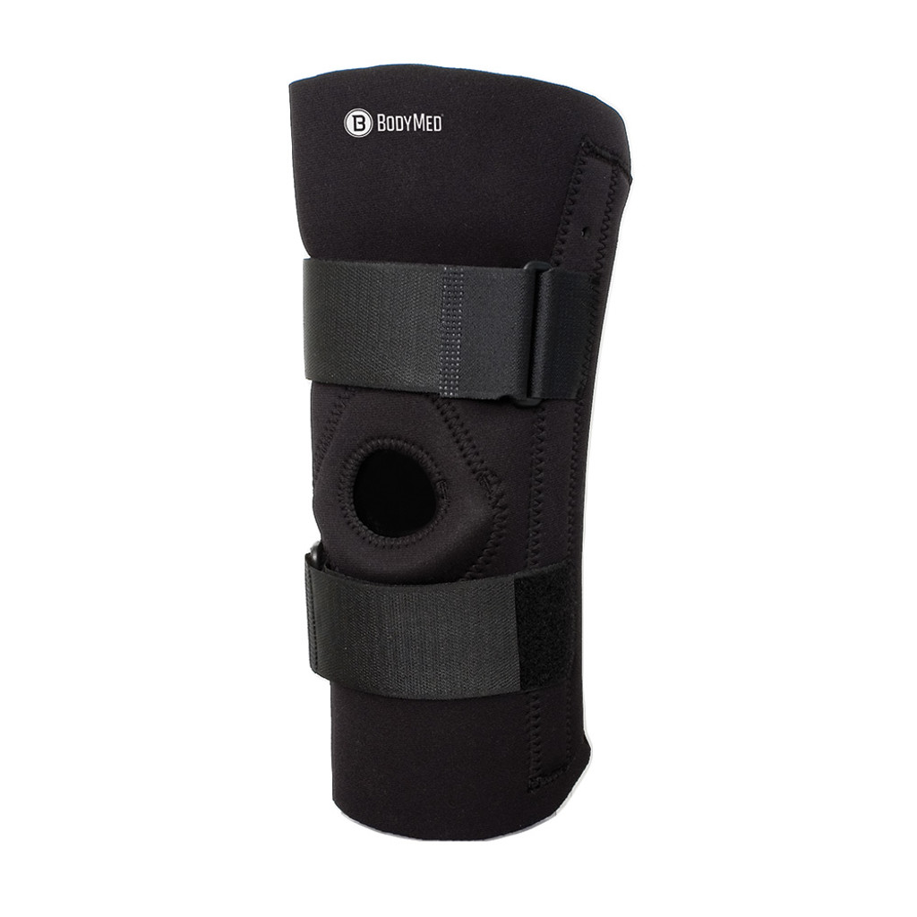 BODYMED NEOPRENE KNEE SUPPORT WITH REMOVABLE STAYS, LARGE, BLACK
